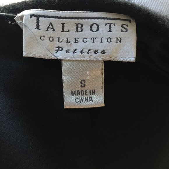 Talbots Collection Petites Black Lambs Wool /Angora/Rabbit Sweater Small - Picture 5 of 6